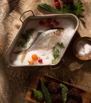 Salt fish with vegetables