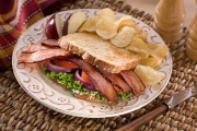 Applewood bacon lettuce and tomato sandwich