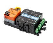 Onyx-LX control module with an orange power supply unit attached on the side.