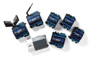 Multiple Edge Group electronic control units arranged on a white background with antennas and connectors.