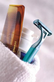 Shaving cream and razor