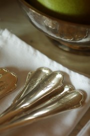 Monogrammed vintage silverware