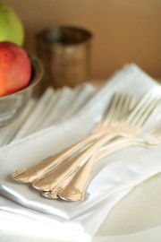 Sideboard with vintage silverware